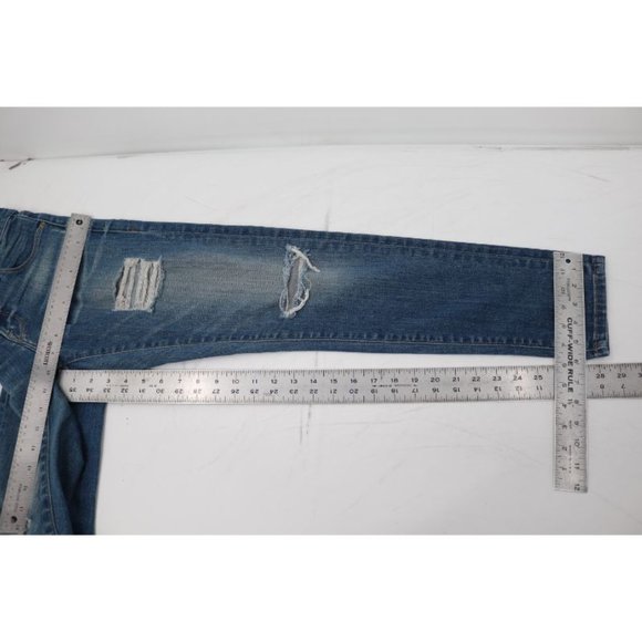 Frame Denim Jeans Womens 25 Le Garcon Skinny Low Rise Distressed Blue Jay Way - Picture 5 of 10